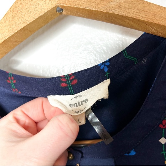 Entro Sleeveless Boho Print A‎ line Mini Dress Large L - Picture 5 of 9